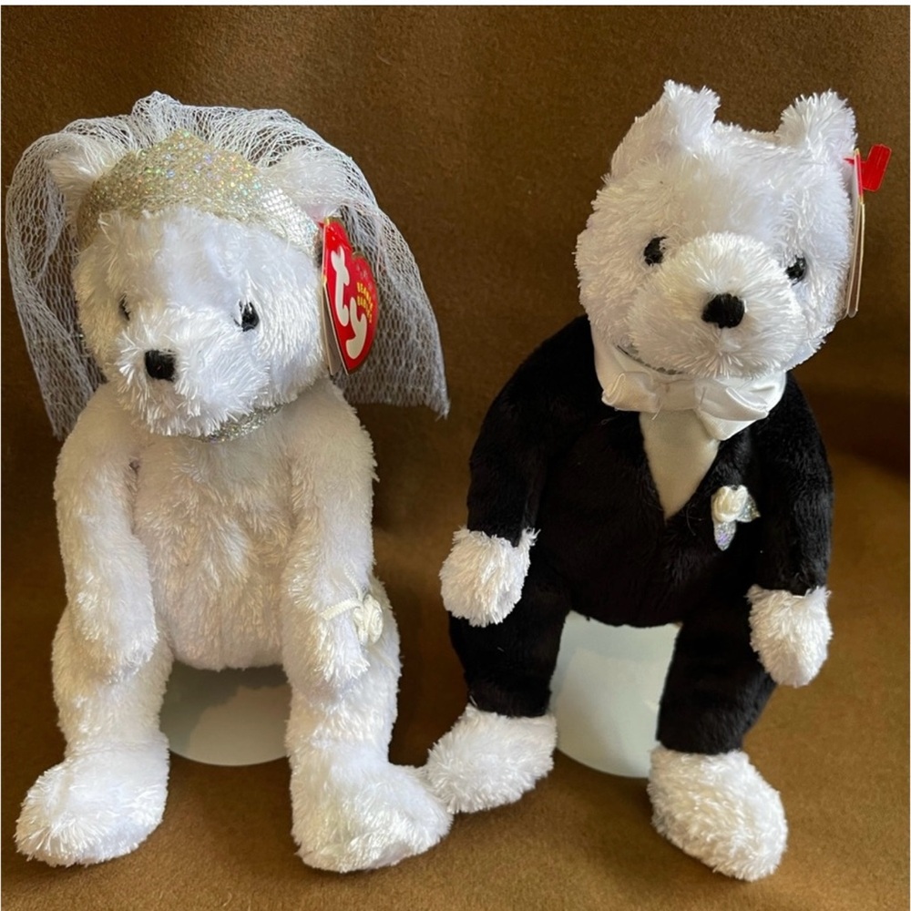 Ty Beanie Babies Bride and Groom 2002